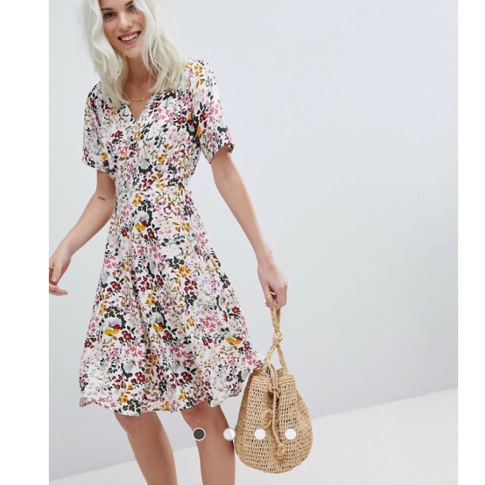 ASOS Floral Print Tea Dress